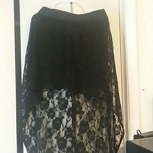 Black Lace Skirt (hi/low )